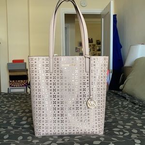 Michael Kors light pink vintage tote bag